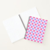 Lila Rosa Schachbrett-Diamant-Muster Notizblock (Innenseite)