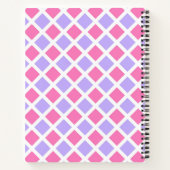 Lila Rosa Schachbrett-Diamant-Muster Notizblock (Rückseite)