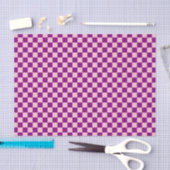 Lila Rosa Schachbrettmuster Seidenpapier (Handwerk)