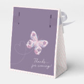 Lila-Rosa-Schmetterling Personalisiert Geschenkschachtel (Rückseite)