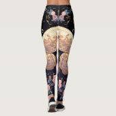 Lila-Rosa-Schmetterling-Yoga Leggings (Rückseite)