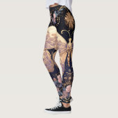Lila-Rosa-Schmetterling-Yoga Leggings (Links)