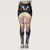 Lila-Rosa-Schmetterling-Yoga Leggings (Vorderseite)