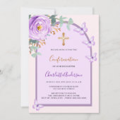 Lila Rosa-Schmetterlinge Bogen Bestätigung Einladung (Vorderseite)