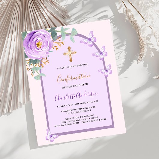 Lila rosa Schmetterlinge Bogenpreisbestätigung