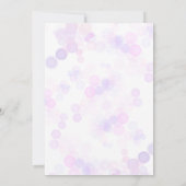 Lila Rosa Schmetterlinge & Wildblumen Kinderdusche Einladung (Rückseite)