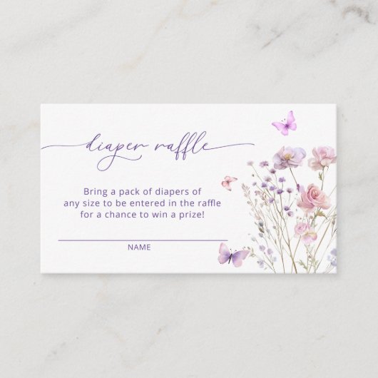 Lila-Rosa-Schmetterlingstitel Begleitkarte (Vorderseite)