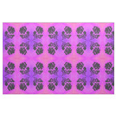 Lila-rosa Schwarze Silhouette Rose 56" Stoff (Fat Quarter (45,7 x 55,9 cm))