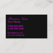 Lila rosa schwarzer Zebra stripes Visitenkarte (Rückseite)