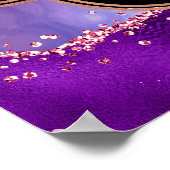 Lila Rosa Sequenzen Agate 16 . Geburtstag Willkomm Poster (Ecke)