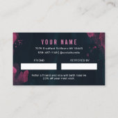 Lila Rosa Share der Liebe-Referenzkarte  Visitenkarte (Rückseite)