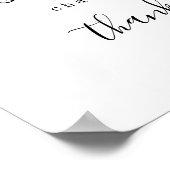 Lila Rosa-Signatur-Cocktails Hochzeitszeichen Poster (Ecke)