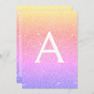 Lila rosa Sparkle Glitzer Taufe Einladung