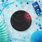 Lila rosa Spiderweb Juwel Pappteller (Party)