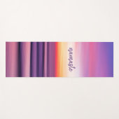 Lila rosa Strand Sonnenuntergang Ozeanwellen Namas Yogamatte (Vorderseite (Horizontal))