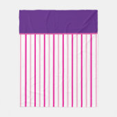 Lila rosa Streifen Fleecedecke (Vorderseite)