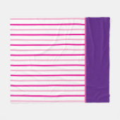 Lila rosa Streifen Fleecedecke (Vorderseite (Horizontal))