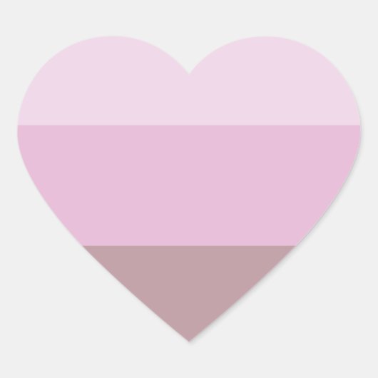 Lila rosa Streifen Ombre Herz-Aufkleber (Vorderseite)