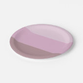 Lila rosa Streifen Ombre Pappteller (Schrägansicht)