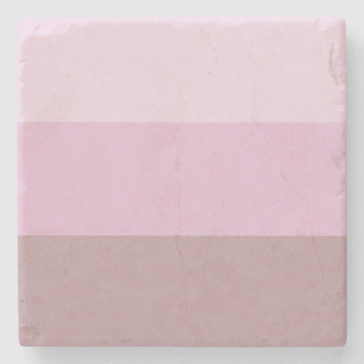 Lila rosa Streifen Ombre Steinuntersetzer (Vorderseite)
