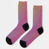 Lila Rosa Streifen Socken (Linkes Detail)