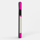 Lila Rosa Stripes Polka-Punkt-Monogramm Case-Mate iPhone Hülle (Hinten/Rechts)