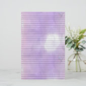 Lila rosa Swirbelstube mit optionalen Linien Briefpapier (Stehend Vorderseite)