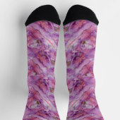 Lila-rosa Swirling-Marmor Socken (Oben)