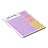 Lila-Rosa-Tag-Tracker-Aufgaben - Meds Notizblock (angewinkelt)