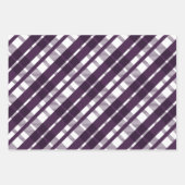Lila & rosa Tartan Karierte Weihnachtstypografie Geschenkpapier Set (Vorderseite 3)