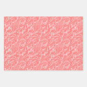 Lila & rosa Tartan Karierte Weihnachtstypografie Geschenkpapier Set (Vorderseite 2)