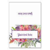 Lila Rosa Tischnummer (Vorderseite)