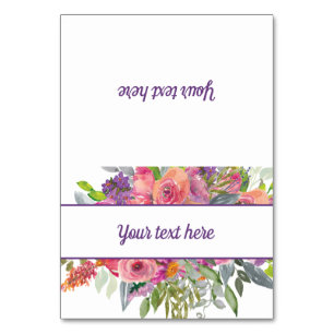 Lila Rosa Tischnummer