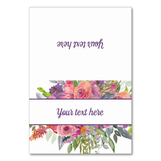 Lila Rosa Tischnummer (Vorderseite)