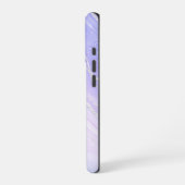 Lila rosa Tosca Ombre Marble anpassbar iPhone Hülle (Linke Seite)