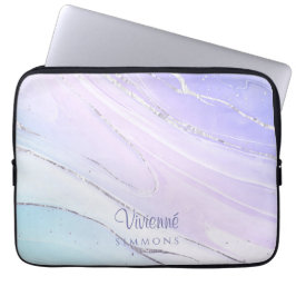 Lila rosa Tosca Ombre Marble anpassbar Laptopschutzhülle