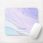 Lila rosa Tosca Ombre Marble anpassbar Mousepad (Mit Mouse)