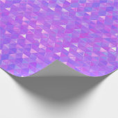 Lila rosa Trenddreiecke Geometrisches Party Geschenkpapier (Ecke)