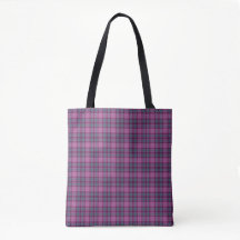 Lila Rosa Türkis Schwarz Kariert Tartan