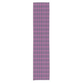 Lila Rosa Türkis Schwarzer Karierter Tartan Tischl Kurzer Tischläufer (Vorderseite)