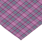 Lila Rosa Türkis Schwarzer Karierter Tartan Tischl Kurzer Tischläufer (Ecke)