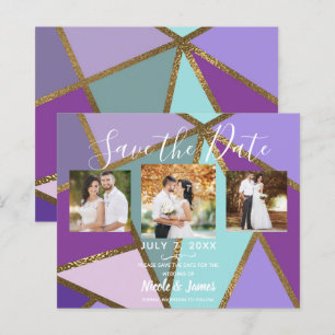 Lila Rosa Türkis Türkis & Bronze Gold Hochzeit