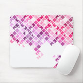 Lila, rosa u. weißes geometrisches Muster Mousepad (Mit Mouse)