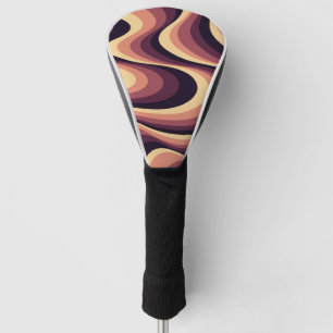 Lila, rosa und beige abstrakte, wirbelfarbene Gest Golf Headcover