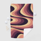 Lila, rosa und beige abstrakte, wirbelfarbene Gest Golfhandtuch (Insitu)