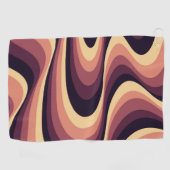 Lila, rosa und beige abstrakte, wirbelfarbene Gest Golfhandtuch (Horizontal)