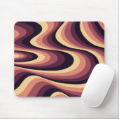 Lila, rosa und beige abstrakte, wirbelfarbene Gest Mousepad (Mit Mouse)