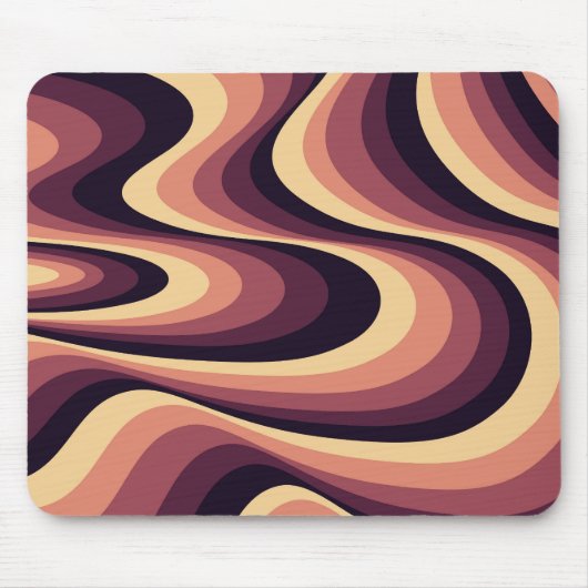 Lila, rosa und beige abstrakte, wirbelfarbene Gest Mousepad (Vorne)
