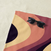 Lila, rosa und beige abstrakte, wirbelfarbene Gest Strandtuch (Beispiel)