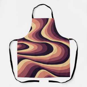 Lila, rosa und beige abstraktes Wirbeldesign Schürze